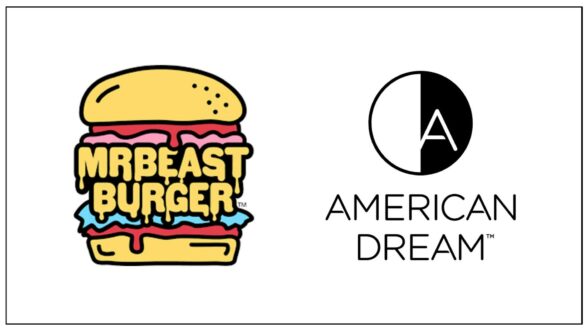 Mr. Beast Burger logo paired with the American Dream Mall logo