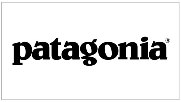 Image of the black Patagonia logo over a white background